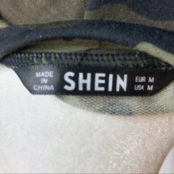 SHEIN Green Camo Long Sleeve Tee Shirt Medium - Picture 6 of 6